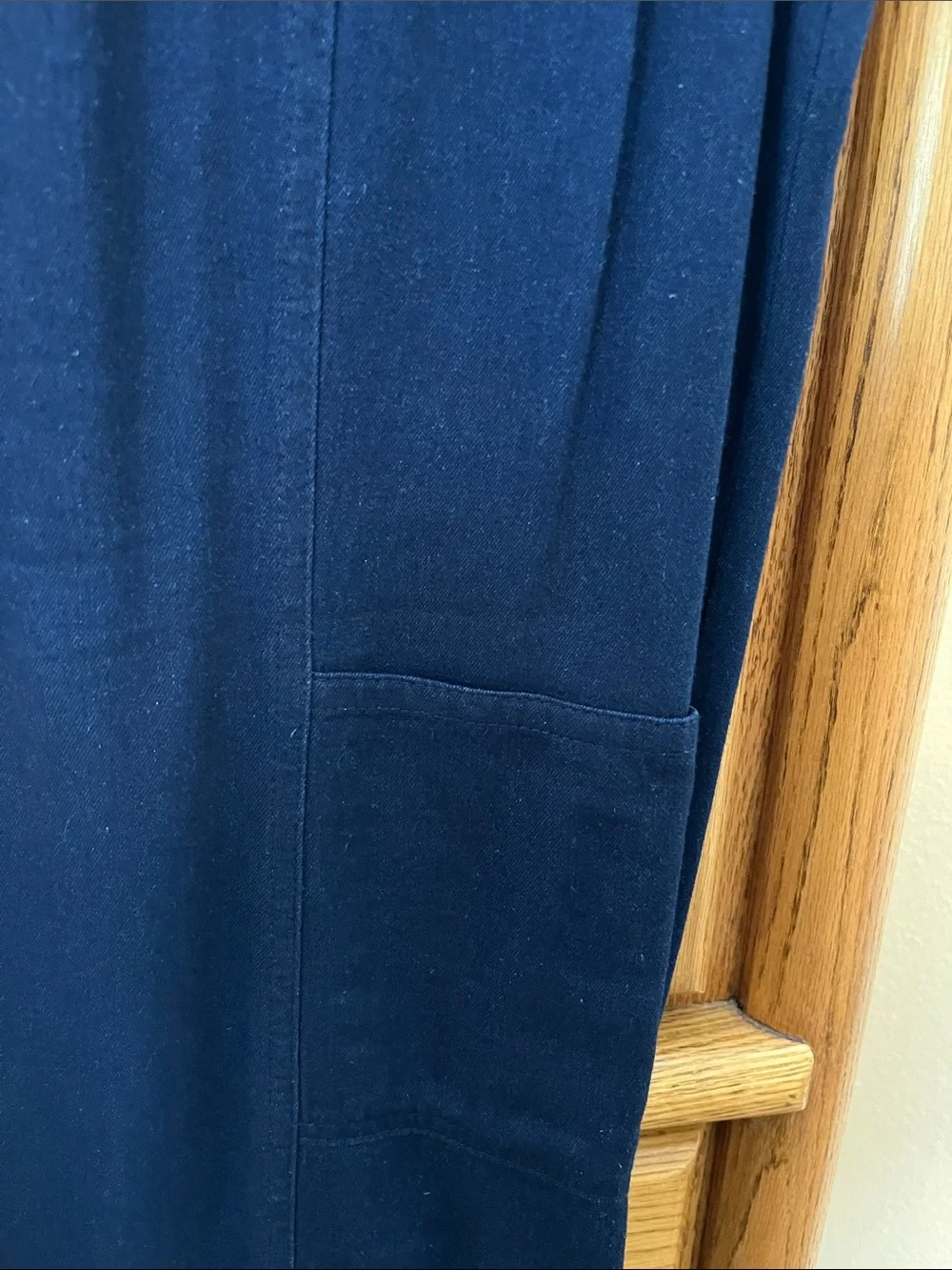 Koret City Blues Vintage Denim Navy Jacket and Dress Set with One Side Slit